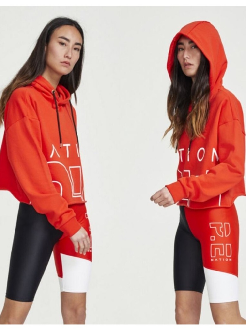P.E Nation Restart Hoodie in Red/Orange Size Medium